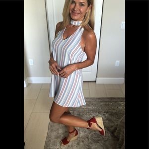 Flirty Day Dress with Wedges